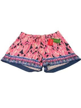 Lilly Pulitzer Katia Short  High Tide Via Amor Flamingo Shorts Size Medium NWT
